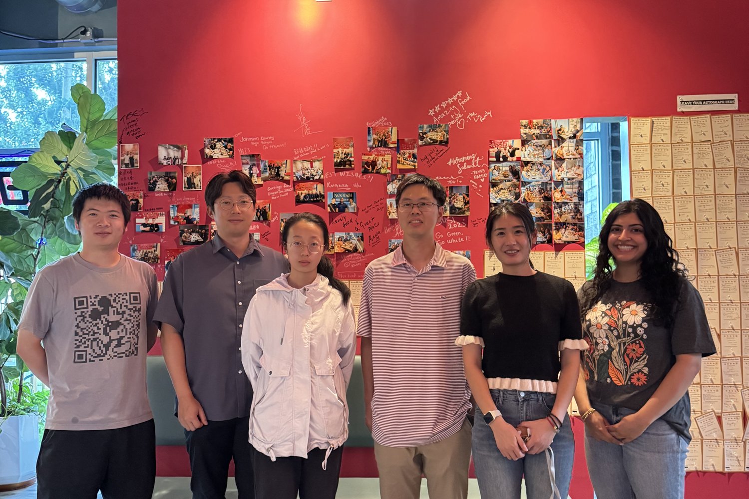 Liu Lab members gathered for a group dinner